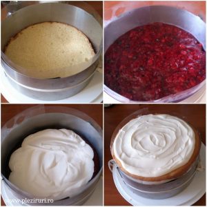 Tort cu fructe de padure si iaurt